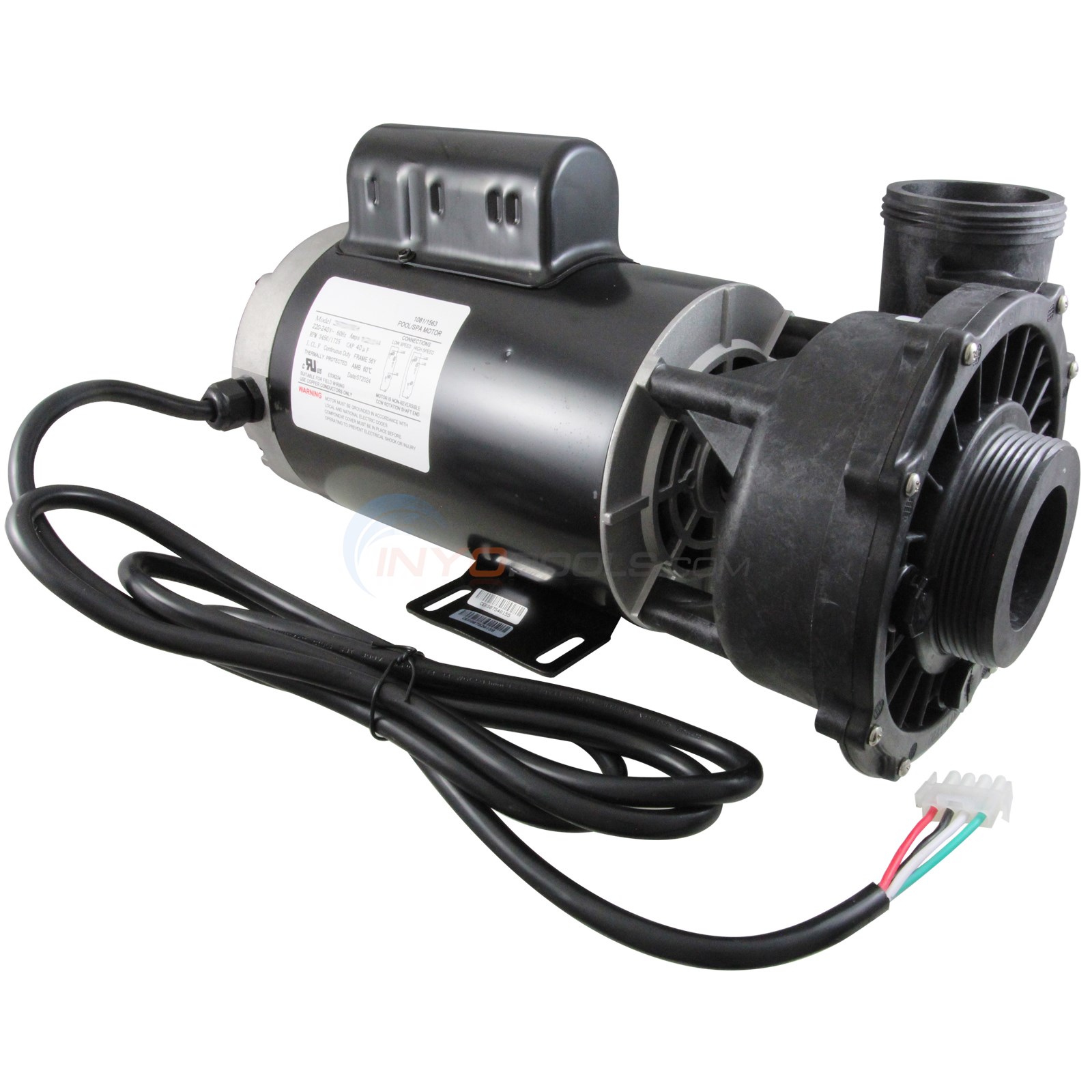Pump, WW Executive, 3.0hp, 230V, 2-Spd, 56Fr, 2-1/2", 8ft Cord