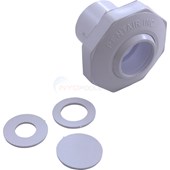 Pentair Inlet Fitting for Pool Wall, Economy Insider 1" Slip with Snap-In and Pressure Test Disks, White - 542000
