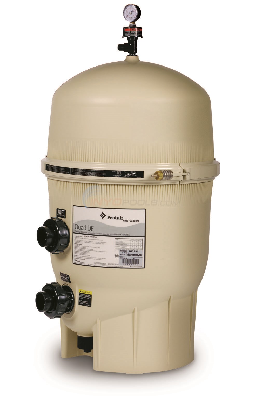 Pentair Quad Cartridge / DE Filter 60 188592