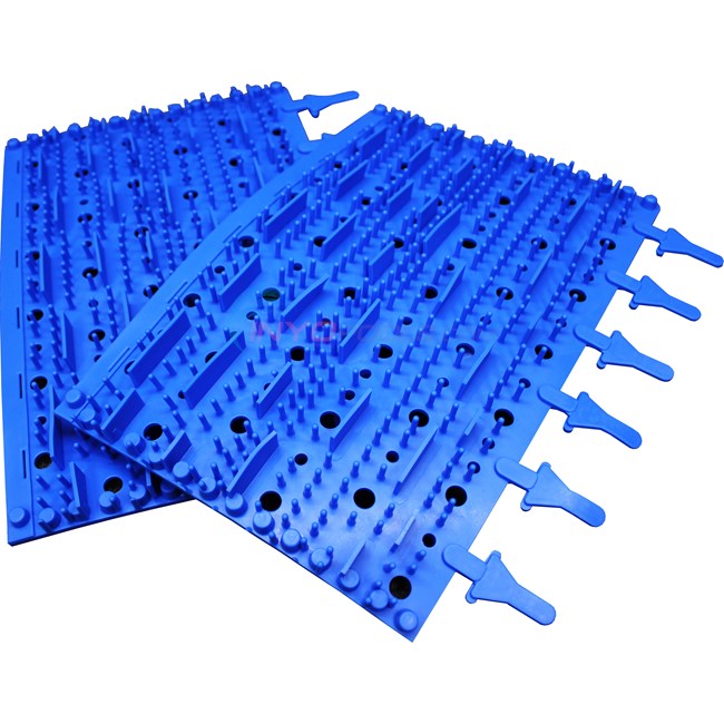 Aqua Products Rubber Molded 15" Brush for AquaMax Pool Cleaner - Blue (Pair) - 3002BM
