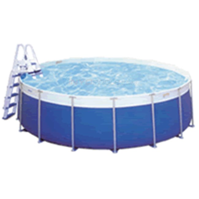 Advantage Pool 24' Round X 52" Tall w/ 2.0HP 150 Sq Ft Cartridge Filter, Ladder, Skimmer & Hardware - ADVPOOL24X52