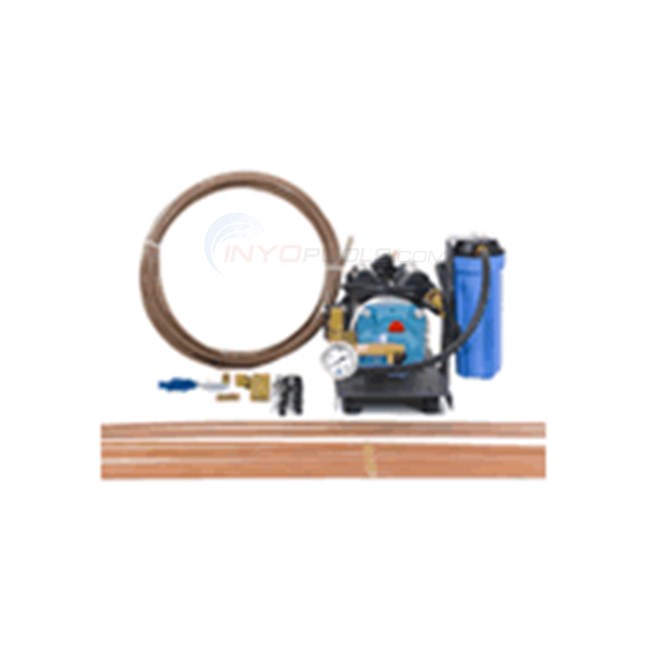 AeroMist Copper Misting System W/ 30' Copper Pipe, Pump & Hardware - 10230
