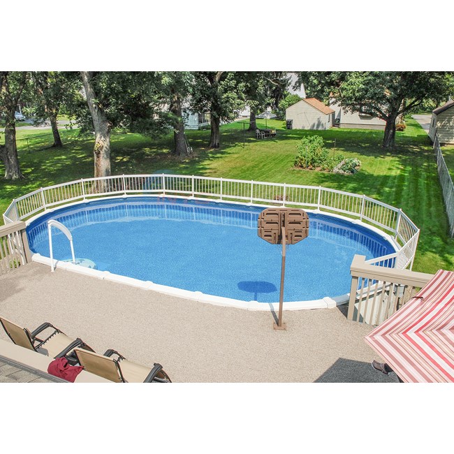 GLI Resin Pool Fence Base Kit A 8 Section White for Above Ground Pools - PL0095