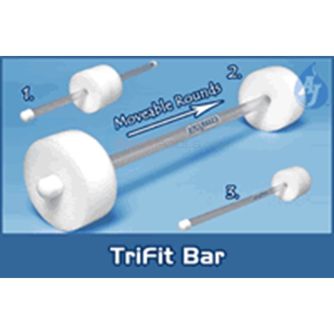 AquaJogger TriFit Fitness Bar (30") - White - AP144