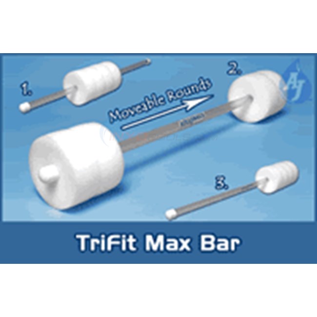 AquaJogger TriFit Max Fitness Bar (36") - White - AP145