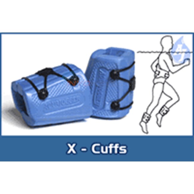 AquaJogger Foot Gear - X-Cuffs - Blue - AP488
