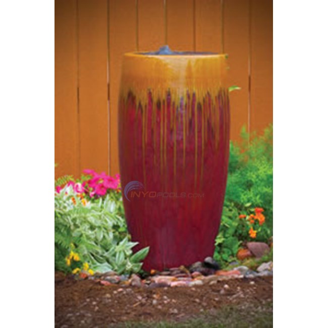 Aquascape Tan/Red Tall Ceramic Urn - 40"H - 98475