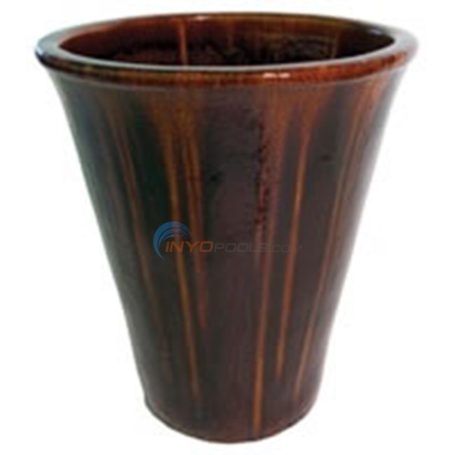 Aquascape Tan/Black Ceramic V-Shaped Urn - 26"H - 98476
