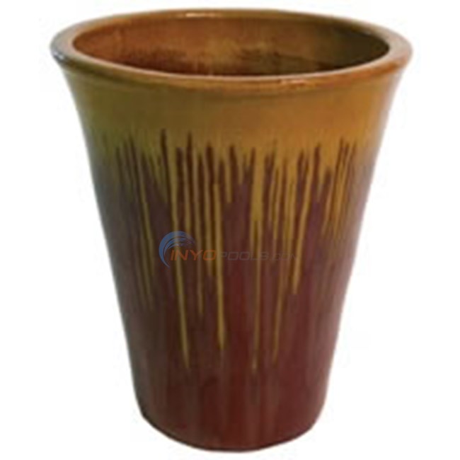 Aquascape Tan/Red Ceramic V-Shaped Urn - 26"H - 98478