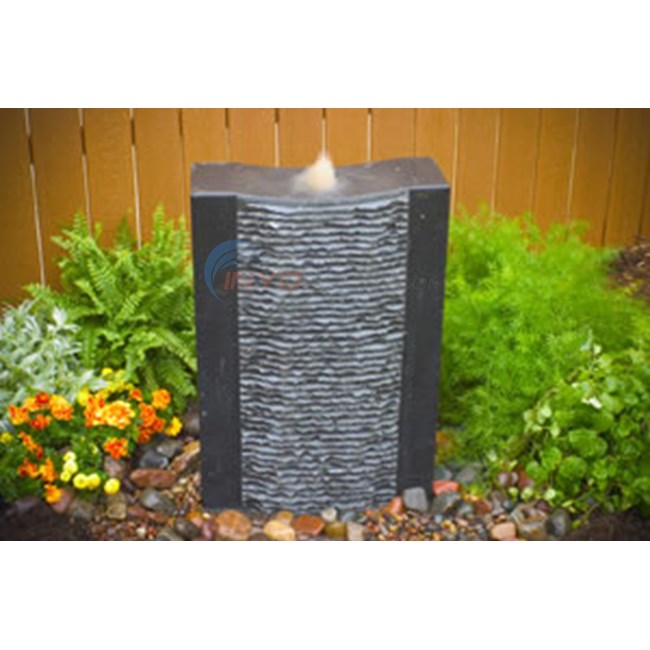 Aquascape Grooved Black Stone Water Fountain - 98549