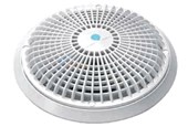 AquaStar 10" Universal VGB Compliant Round Main Drain Cover with Universal Adapter Kit, White - A10RCFR101