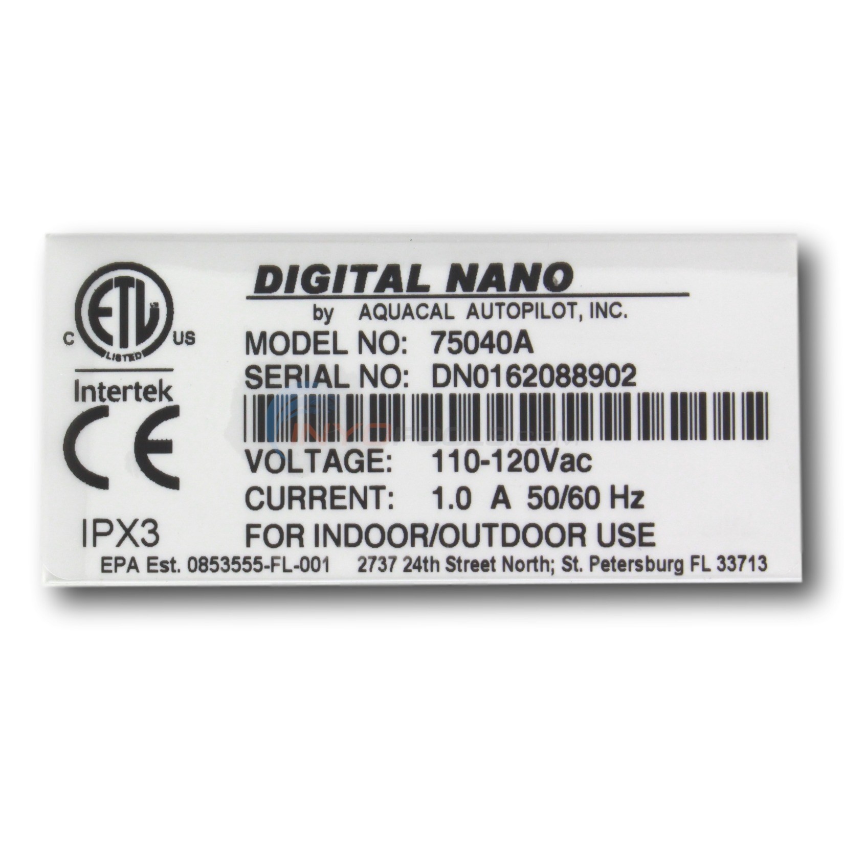 AutoPilot Digital Nano Salt Chlorine Generator 115V DN1