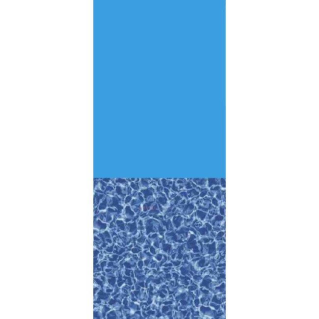 24' Round 48"-52" Depth Overlap Plain Blue Wall With Water Floor Standard Gauge Liner - PF53006
