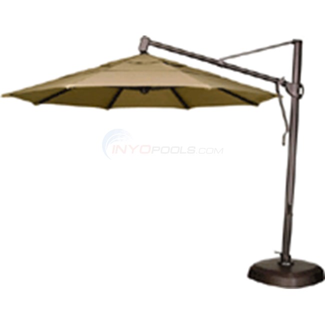Bimini Cantilever 11' Octagon Umbrella - Walnut Olefin - NU5215