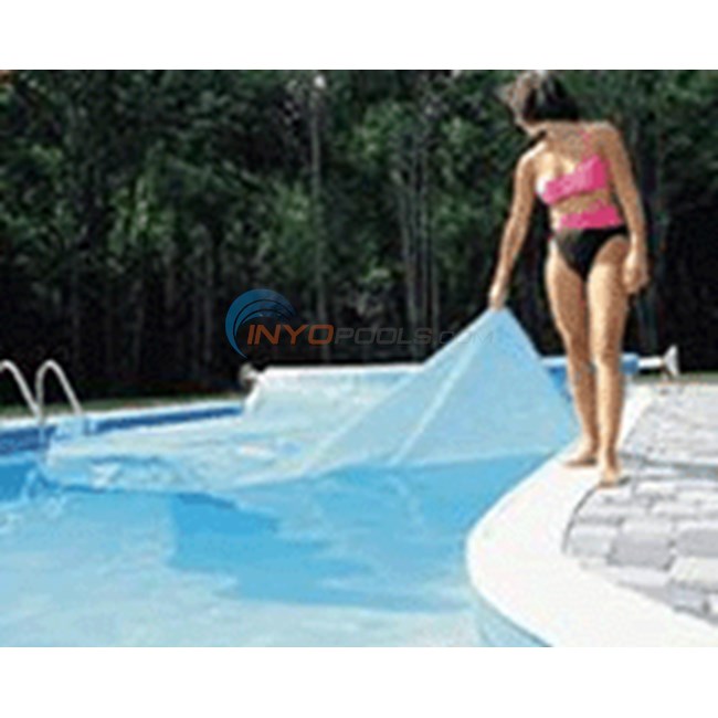 Midwest Canvas 16' x 32' Rectangular Blue Spaceage Solar Blanket Swimming Pool Cover, 8 Mil, 5 Year Warranty- SC-BS-000042