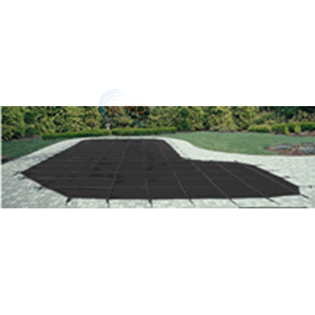 Arctic Armor 15' x 30' w/ 4' x 8' CES Black Mesh Commercial Safety Cover 25yr - WS9033