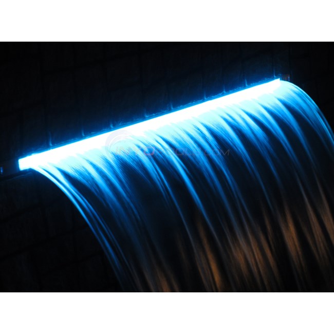 24" LED Pool Waterfall Color Changing w/ 6" lip - Gray - 25677-231-000