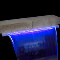 12" LED Pool Waterfall Color Changing w/ 6" lip - White
