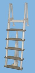 Heavy Duty In Pool 5-Step Ladder w/ Barrier