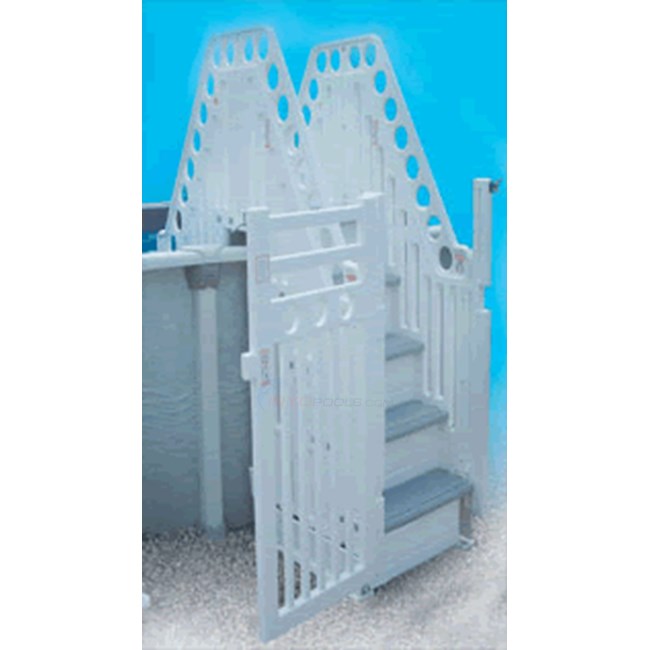 confer plastics pool entry system complete inside outside steps w gate - Above Ground Pool Outside Steps confer plastics pool entry system complete inside outside steps w gate - Above Ground Pool Outside Steps
