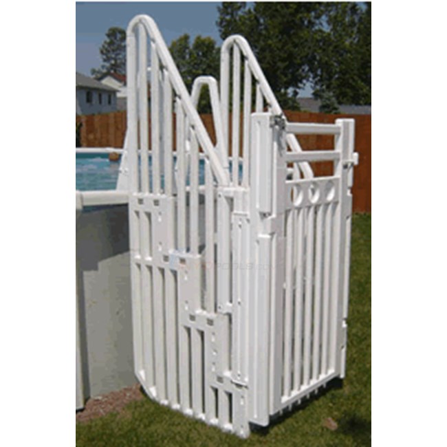 Confer Plastics In Pool 5-Step Ladder w/Barrier & Gate - SIG