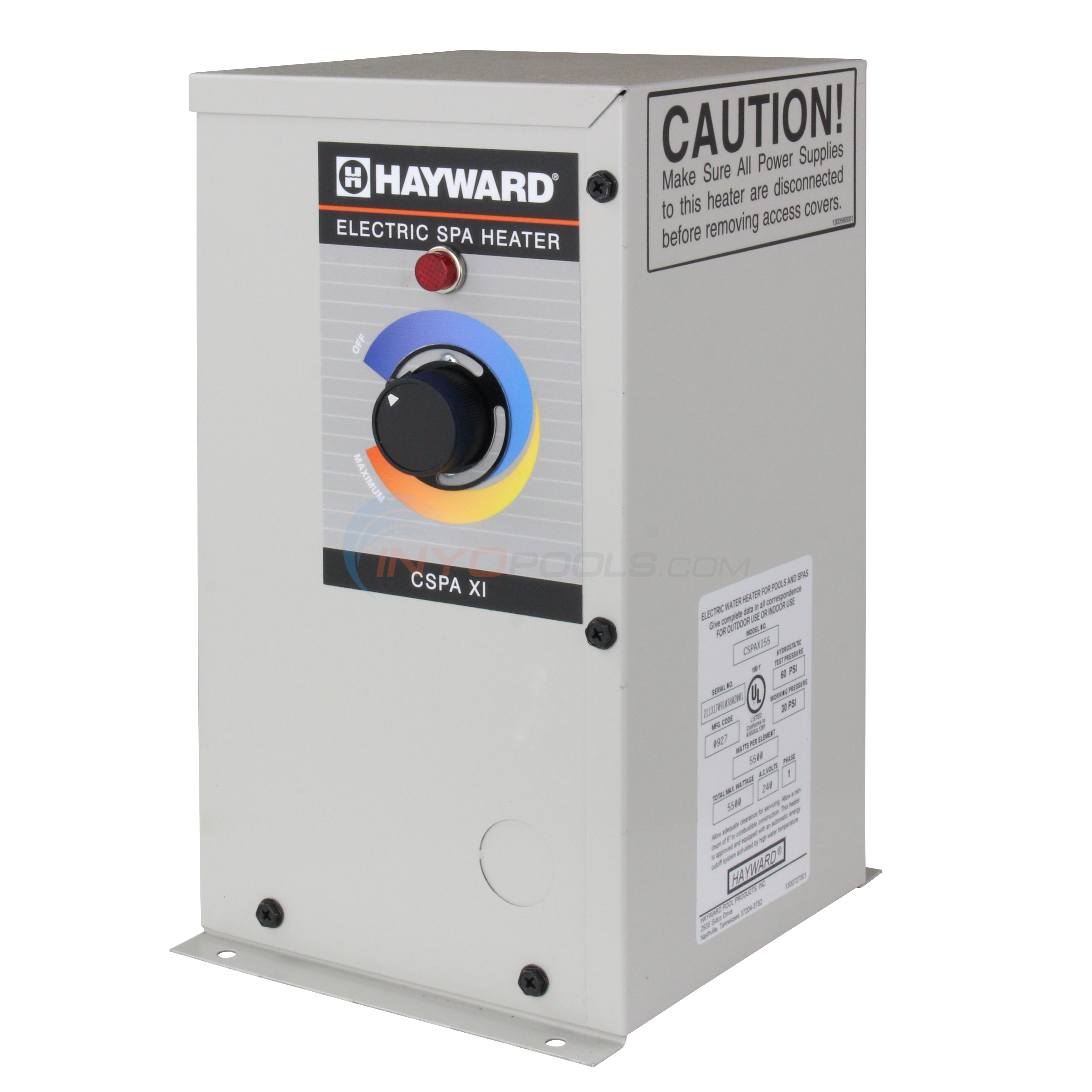 Hayward CSPA Electric Spa Heater 5.5 kW CSPAXI55