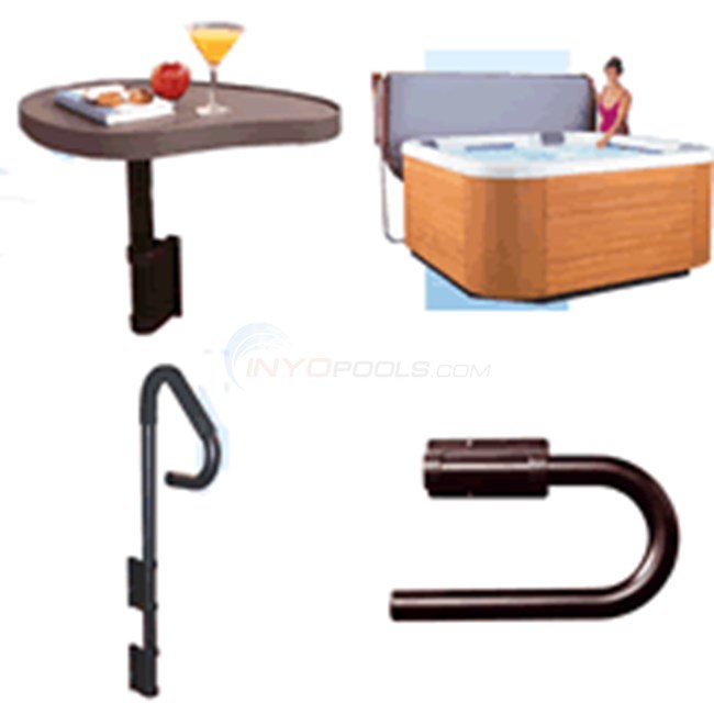 Luxury Leisure Deluxe Package - Cover Lift, Hand Rail w/ Mounting Bracket, Spa Tray & Towel Bar - 58328-904