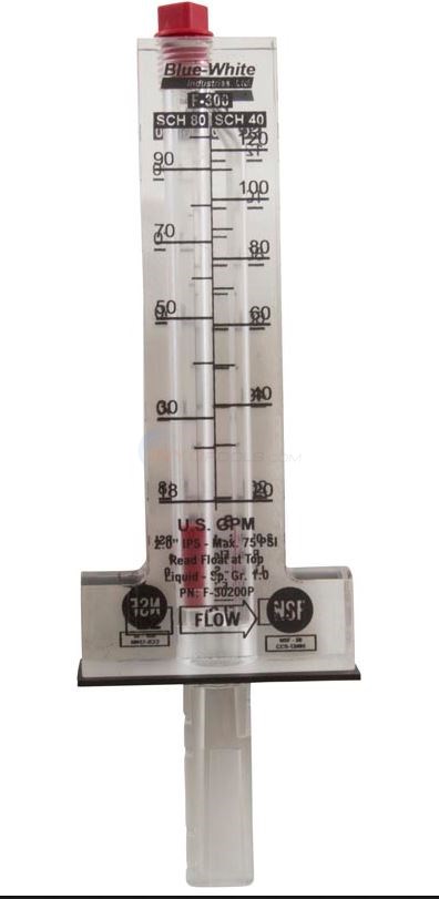 Blue White Flow Meter, BlueWhite, F300, for 2" PVC, 20120 gpm F