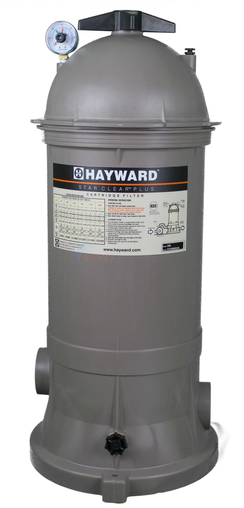 Hayward Star Clear Plus 90 Sq Ft. Filter 1 1/2" Ports C900