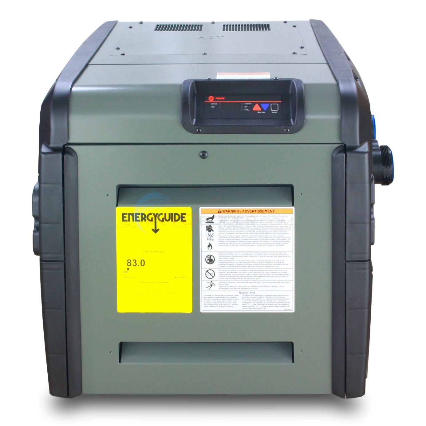 Trane (Hayward) 250K BTU Natural Low Nox Cupro Nickel Gas Pool & Spa