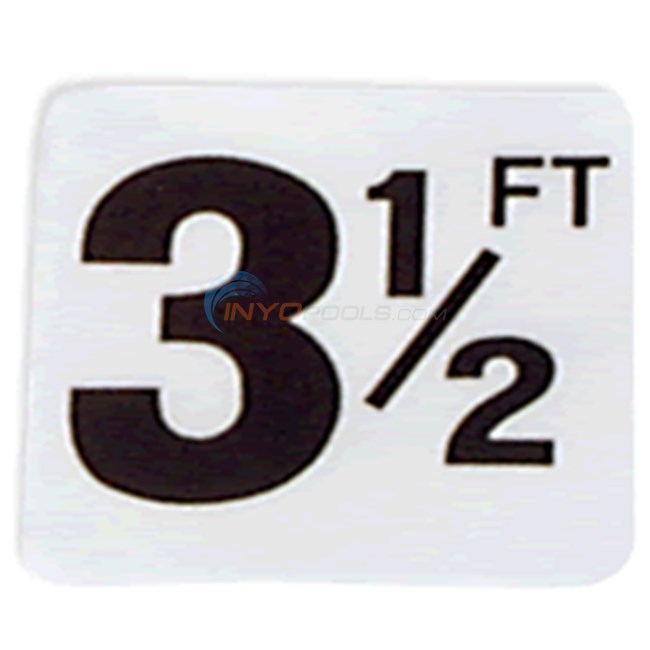 Inlays Depth Marker-Vinyl 6" Skid Resistant 3 1/2 with FT - V620035