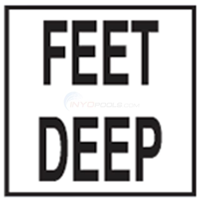 Inlays Depth Marker 6" Smooth Tile Feet Deep (1 Tile) - C611530