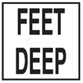 Depth Marker 6" Smooth Tile Feet Deep (1 Tile)