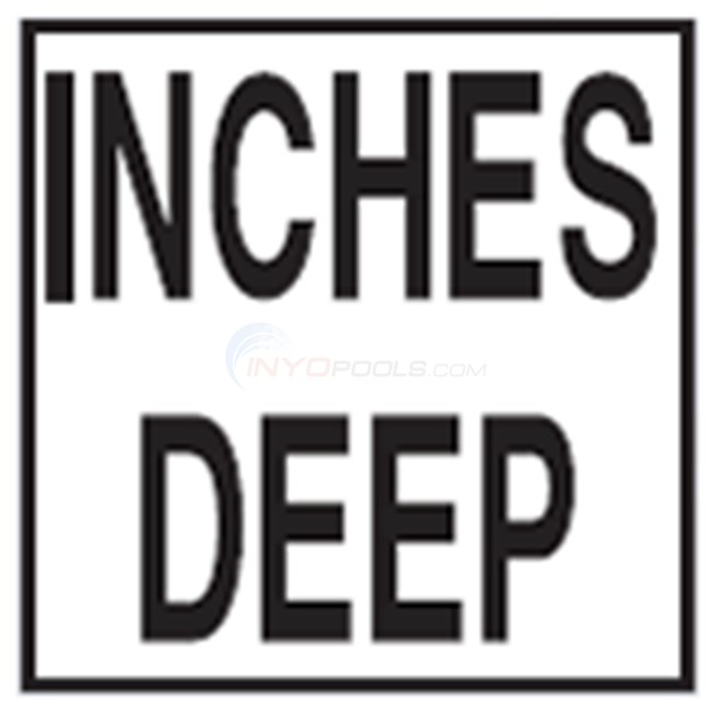 Inlays Depth Marker 6" Smooth Tile Inches Deep CENTER PRINT (1 Tile) - C611532