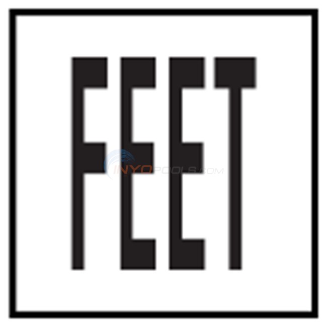 Inlays Depth Marker 6" Smooth Tile Feet (4" Letters)-1 Tile - C611710
