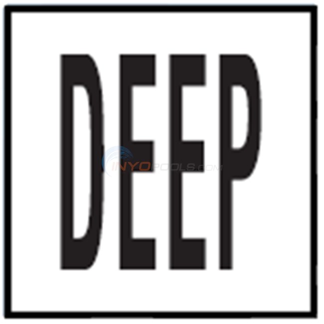Inlays Depth Marker 6" Smooth Tile Deep (4" Letters)-1 Tile - C611711
