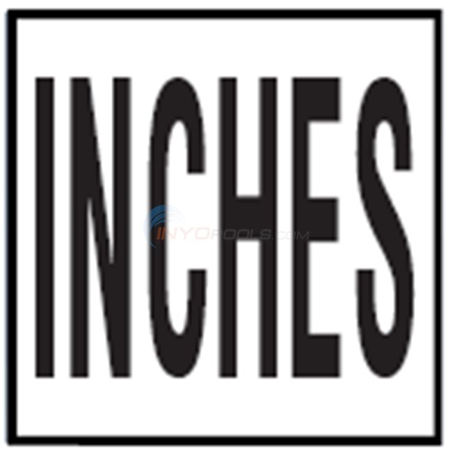 Inlays Depth Marker 6" Smooth Tile Inches (4" Letters)-1 Tile - C611713