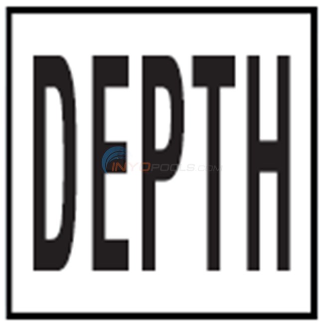 Inlays Depth Marker 6" Smooth Tile Depth (4" Letters)-1 Tile - C611717