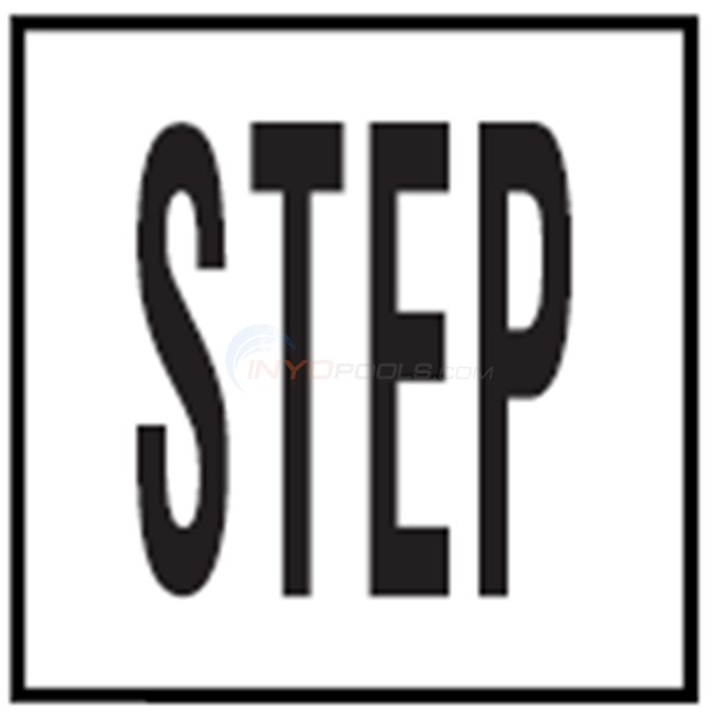 Inlays Depth Marker 6" Skid-Resistant Tile Step (4" Letters)-1 Tile - C621724