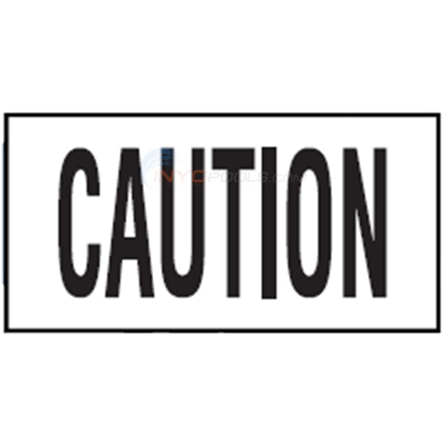 Inlays Depth Marker 6" Smooth Tile Caution (4" Letters)-1 Tile 6"x12" - C611740