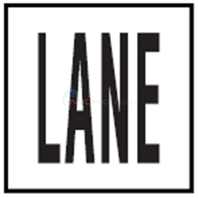 Inlays Depth Marker 6" Smooth Tile Lane (4" Letters)-1 Tile - C611754
