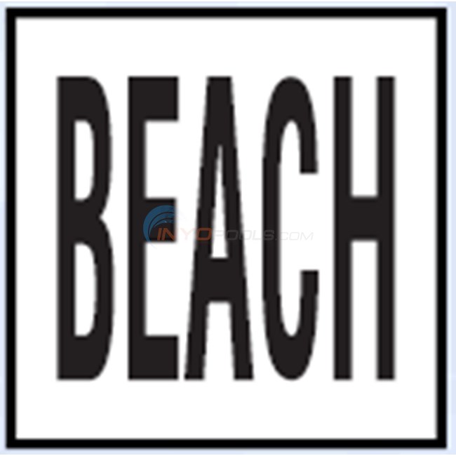 Inlays Depth Marker 6" Smooth Tile Beach (4" Letters)-1 Tile - C611757