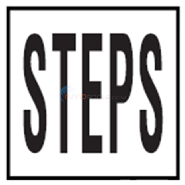Inlays Depth Marker 6" Skid-Resistant Tile Steps (4" Letters)-1 Tile - C621793