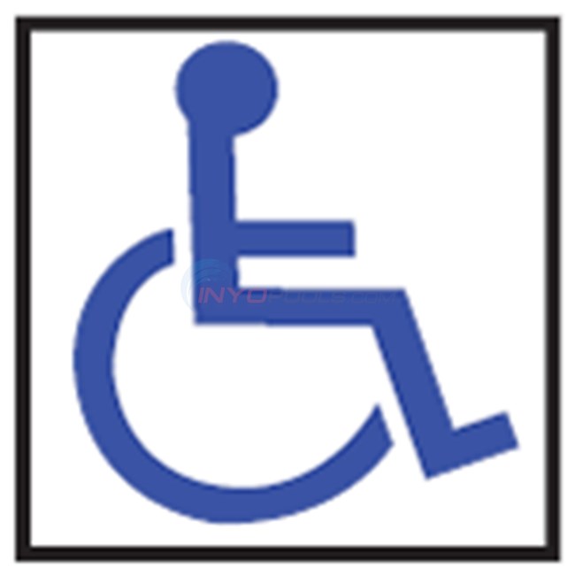 Inlays Depth Marker 8" Skid-Resistant Tile Handicap Symbol (1 Tile) - C821521