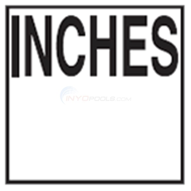 Inlays Depth Marker-Ceramic 6" B/W Smooth Top Print Inches (1 Tile) - CCT611537