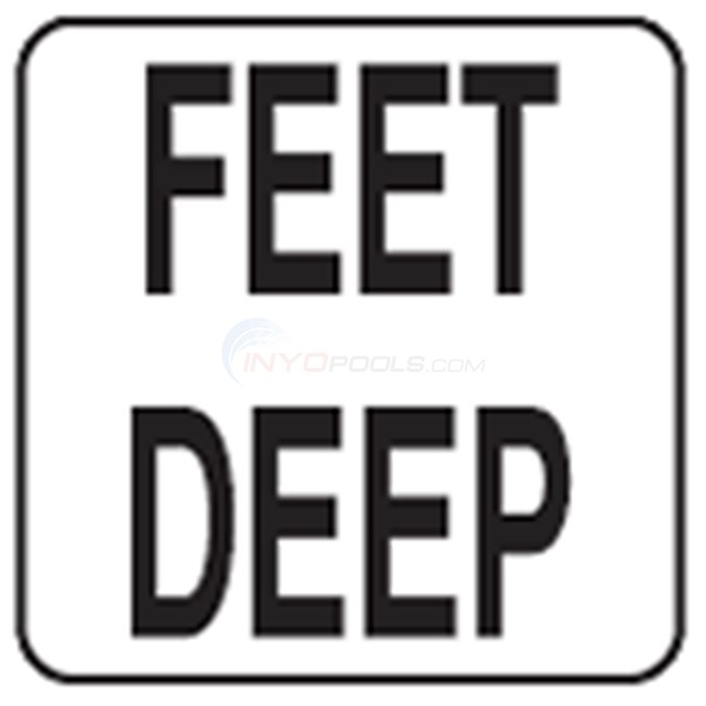 Inlays Depth Marker-Vinyl 8" Skid Resistant Feet Deep (8" Length) - V821530