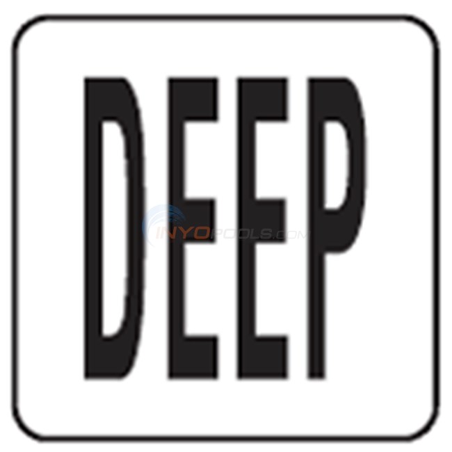 Inlays Depth Marker-Vinyl 6" Skid Resistant Deep (4" Letters)-6" Length - V621711
