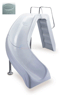 Interfab White Water Pool Slide Left Gray WWSCLGSS
