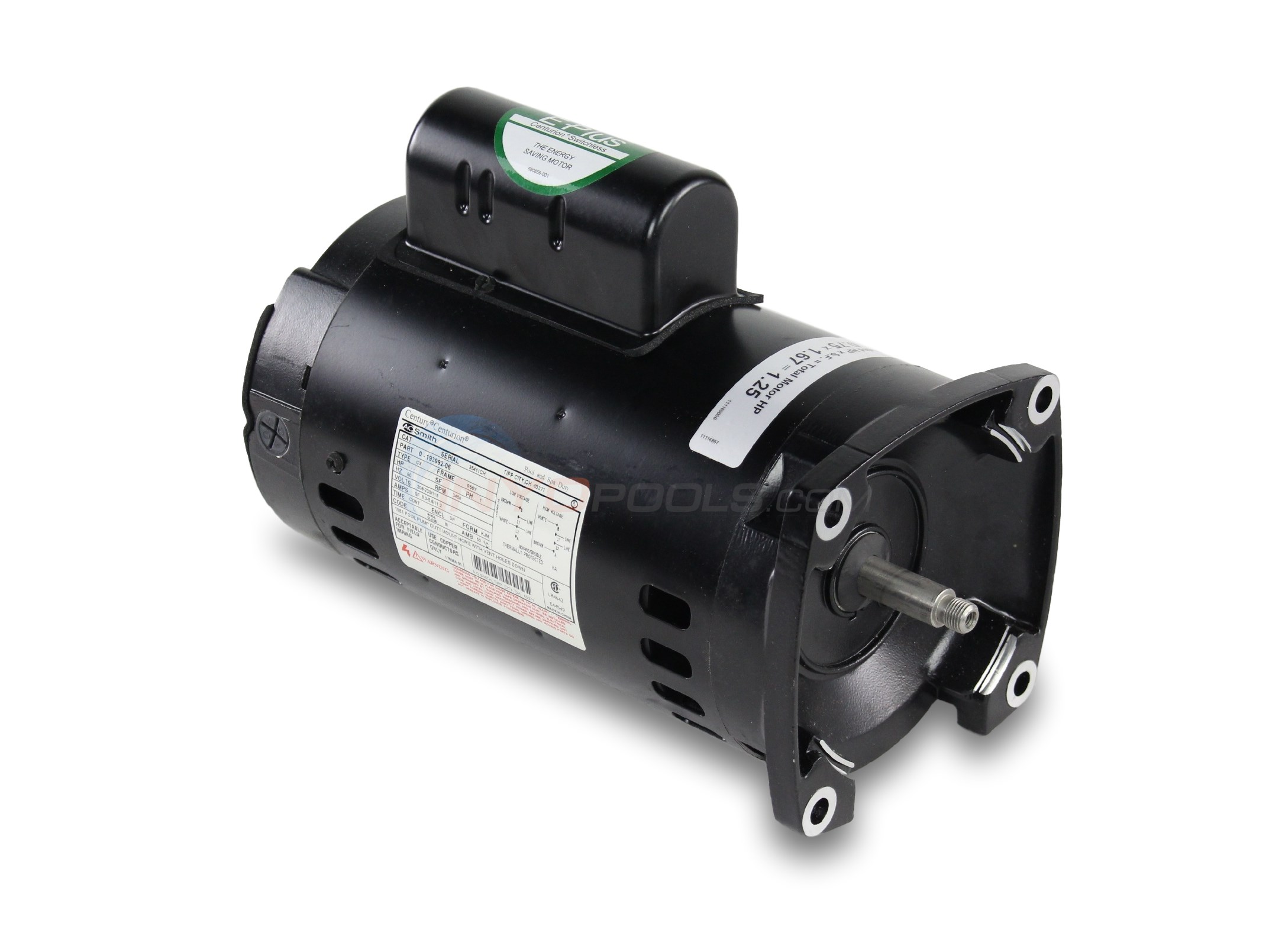 Jandy .75 SHPF 1.0 SHPM Motor R0445101