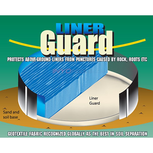Liner Guard Above Ground Swimming Pool Protector Pad, 15'x30' Oval - LG1530OV
